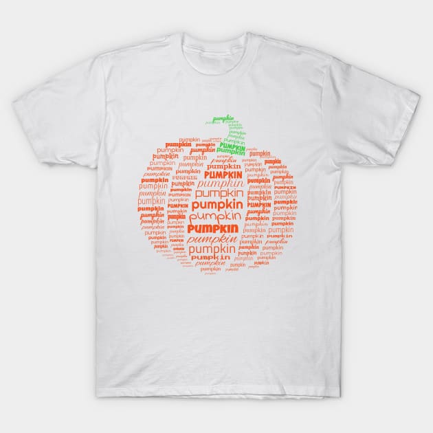 Halloween Pumpkin - Text T-Shirt by KimLeex